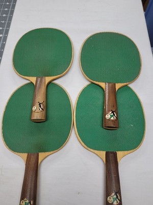 Lot Of 4 Official Universal Table Tennis Bat 5 Ply Wood Viintage
