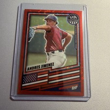 Panini Stars & Stripes 2026 Red Disco 162/199 Andres Jimenez #95