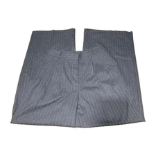 Worthington Size 6  Gray Stripe Wide Leg Dress Pants w/ Pleated Front