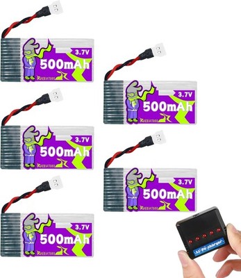 500mAh 3.7V 702035 LiPo Battery with Molex XH2.54 Molex Plug Fits for DEERC F35