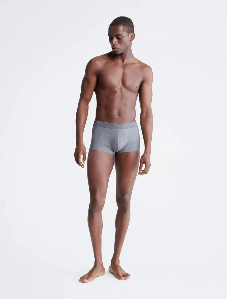 🩲 NUEVO CON ETIQUETAS S,M,L Calvin Klein Para hombres Negro Tiro Bajo TRONCO Ropa Interior/Gris Oscuro Foto 4 de 4