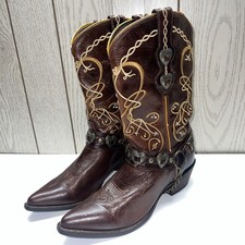 Durango Heartbreaker Concho Brown Leather Emb...