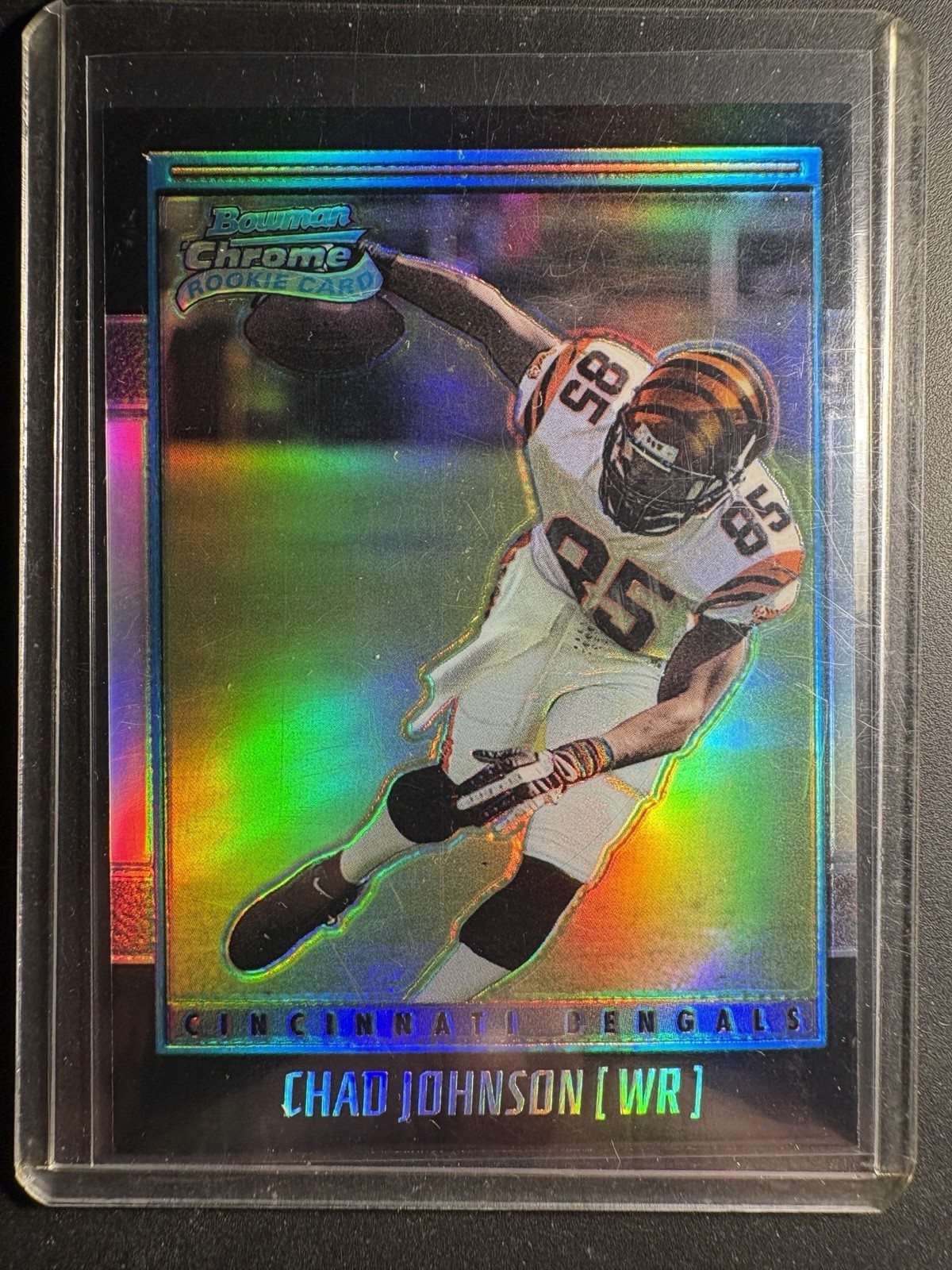 CHAD JOHNSON RC 2001 BOWMAN CHROME REFRACTOR ROOKIE SP 0630/1999 BENGALS NFL