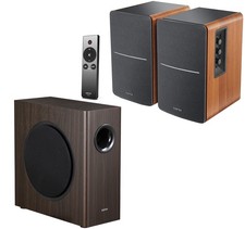 Image of Edifier R1280Ts Active Bookshelf 2.0 Speaker Set & Edifier T5s Subwoofer