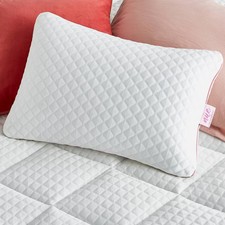 Standard Plush Adjustable Gel Memory Foam Bed Pillow with Antimicrobial Cover -