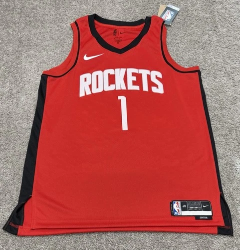 Nike Houston Rockets Amen Thompson Icon Edition Jersey Red Size Lg 48 DN2006-668 - product listing photo