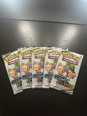 5 x Sonne & Mond Kosmische Finsternis Pokémon 3 Karten Sampling Packs NEU & SEALED