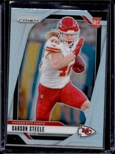 2024 Panini Prizm Carson Steele RC Silver Rookie #377 Chiefs