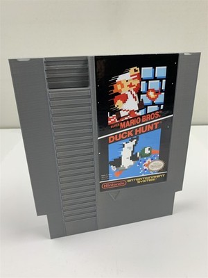 3D Printed Super Mario Brothers/Duck Hunt Nintendo NES Cartridge Giant Wall Art
