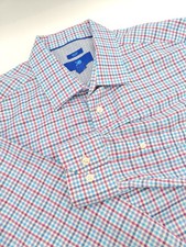      Egara Mens Non Iron Slim Fit Dress Shirt L 16.5x34 Multicolor Check