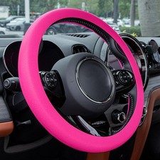Hot Pink Car Steering Wheel Cover Hot Pink Car Accessories Cute Soft Silicone L