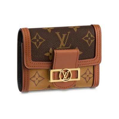 LOUIS VUITTON DAUPHINE Classic Color Matching Women's Style 4.7x1.3x0.35 in
