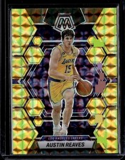 Austin Reaves 2023-24 Mosaic Reactive Yellow Prizm #28 Color Jersey Match Lakers