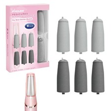 6 Pcs Pedicures Replacement Heads for Flawless 1 Count Pack of 1 , Grey