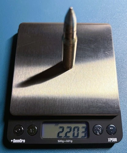 2 oz .999 Silver .308 Caliber Winchester Rifle Bullet Novelty Round Tarnished