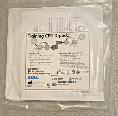 New ZOLL AED Plus Training CPR-D-pads Gels 8900-0804-01 Exp 08/2028