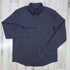 Untuckit Shirt Mens XL Blue Bergstorm Slim Fit Long Sleeve Flannel