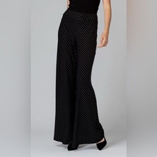 Nine West black and gold studded wide leg flowy palazzo pants size 3X NWT