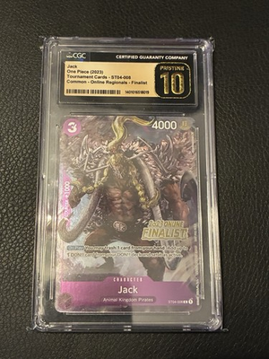 #ad OPTCG Jack Online Regional 2023 Finalist ST04 008 CGC Pristine 10 POP 2 $299.00