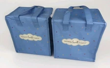 Lot of 2 Nothing Bundt Cake Zippered Insulated Lunch Totes Delivery Bags Blue