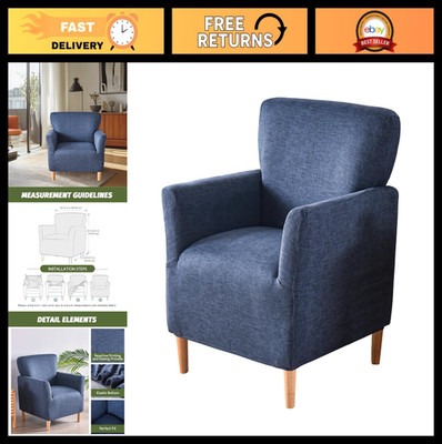 Stretch Armchair Slipcover - Printed Furniture Protector for Dogs & Pets, Soft &