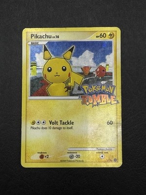 Pokemon Rumble Promo Pikachu 7/16 HP HEAVY PLAY Condition Pikachu Halo