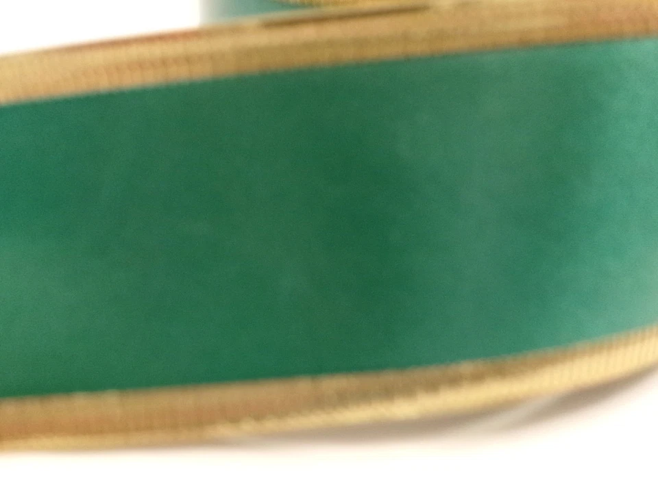 Member's Mark  Wired Ribbon 1.5" Wide-3 Yards-Green/Gold-((J) - Image 2 of 2