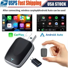 2-in-1 Plug & Play Wired to Wireless CarPlay Adapter /Android Auto Adapter