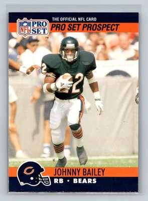 1990 Pro Set Rookie RC #743a Johnny Bailey Chicago Bears Football Card