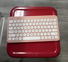 ONN Compact Wireless Portable Keyboard Pink QWERTY English