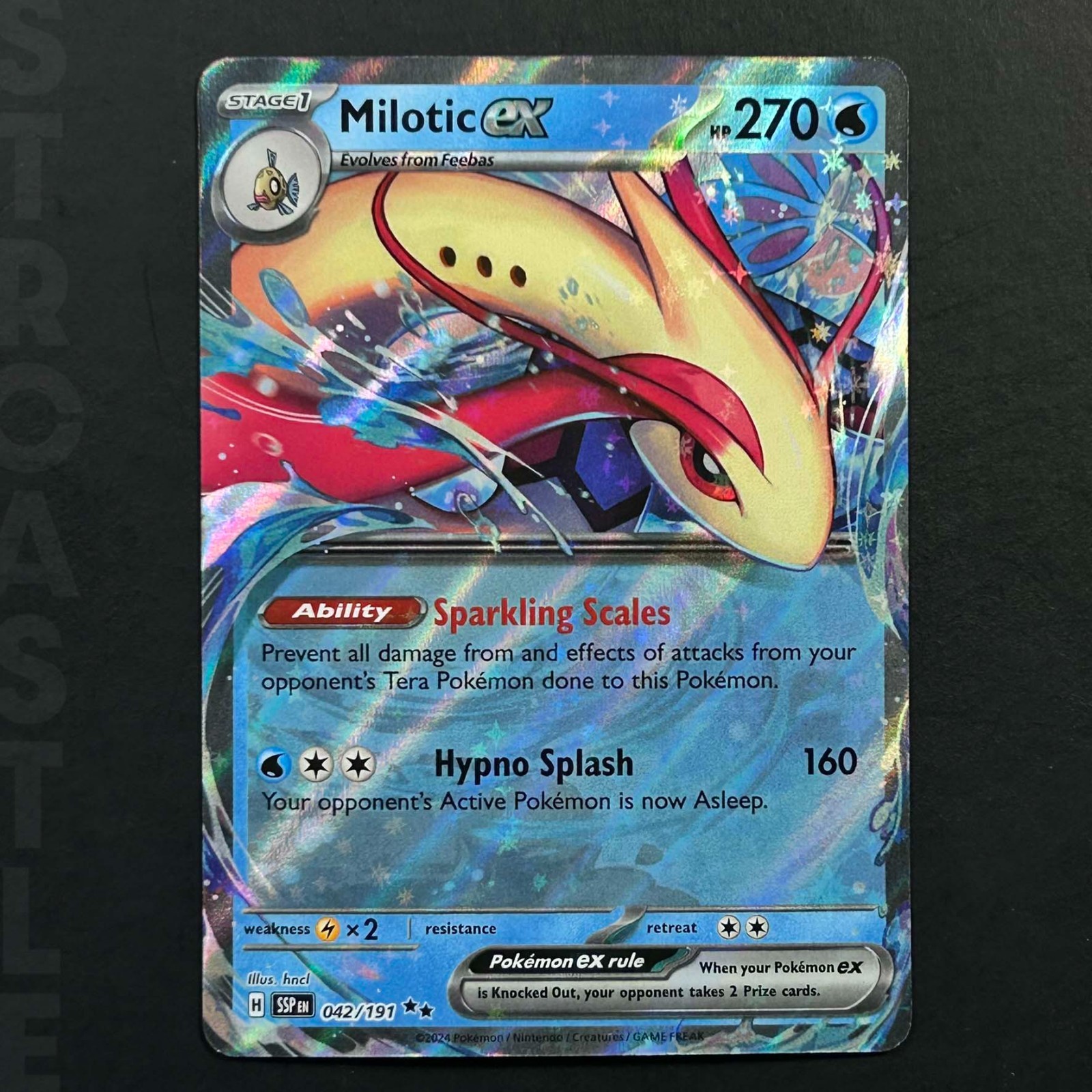 Milotic ex 042/191 Sv08: Surging Sparks Holo Pokemon TCG NM