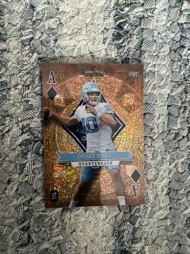 2023 Wild Card   - King of Diamonds Drake Maye Orange Stealth Foil /5 (RC)