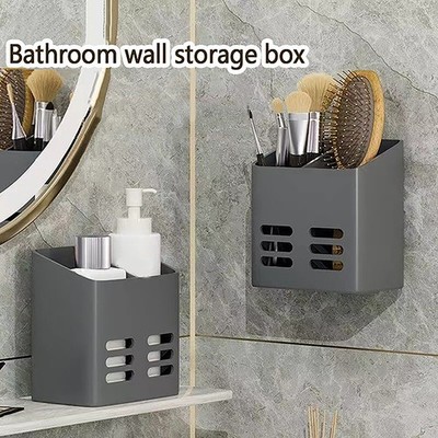 Bathroom Shelf Makeup Storage Organizer No Drill Toiletries Shelves Wall Mount