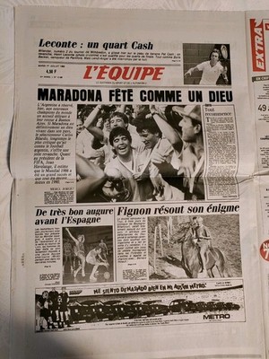 MARADONA/BENZEMA/RC TOULON/JOURNAL L'EQUIPE 31. MAI 2014 /