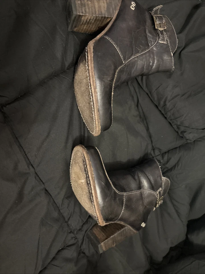 Botín de cuero BED STU marrón dos tonos talla 7,5 US $355 cierre de cremallera Foto 3 de 4