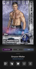 DIGITAL TOPPS WWE SLAM Grayson Waller SUPER RARE WHITE MOJO RELIC Read