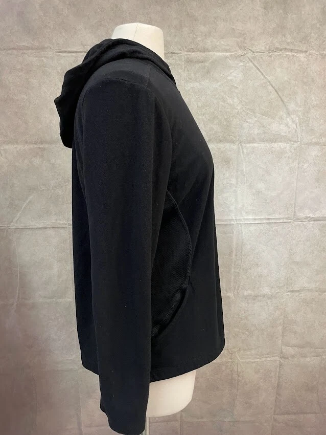 Chaqueta Everlast Sport Active para mujer con cremallera completa negra con capucha talla XL Foto 4 de 4