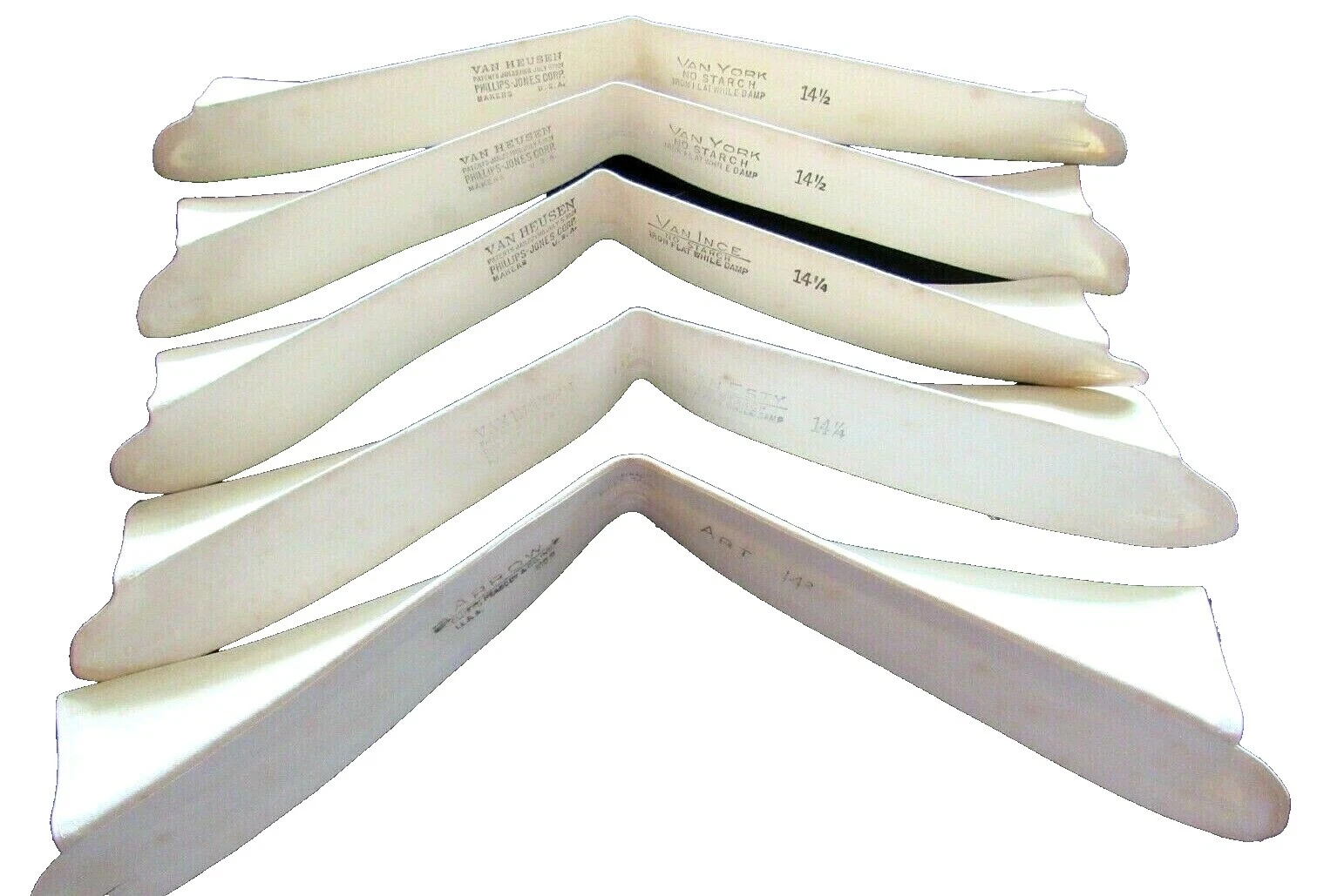 Collares blancos originales vintage para hombre