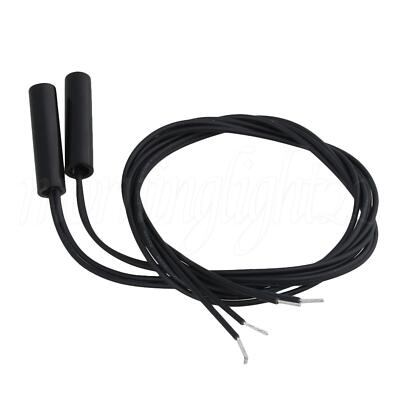 2pcs Cylindrical Plastic Mounted NO Proximity Switch Magnetic Sensor Black