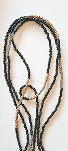 black and gold waist beads