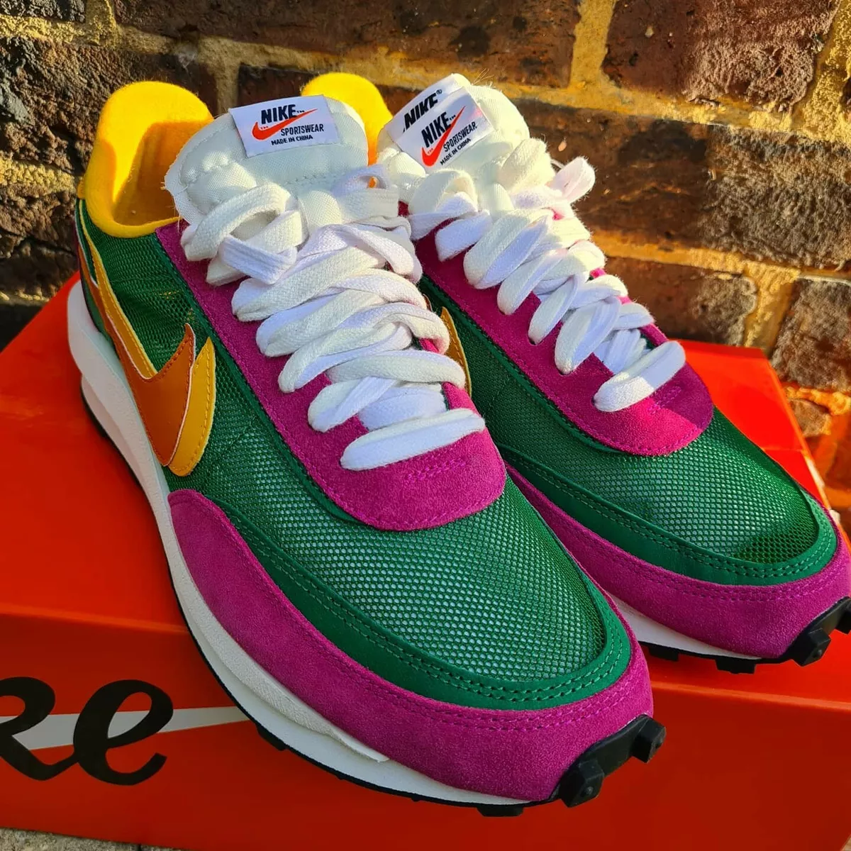 nike  sacai  ld waffle Pine Green