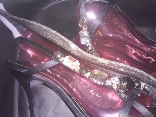 Woman Black 8 (M) New Nina Shoes with Crystal Designs - Picture 9 of 9