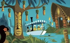 SHAG Josh Agle "Mysterious River" Unframed Serigraph Art Print Mint COA Tiki New