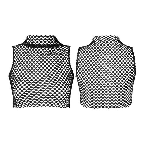 Damen Crop Top Wetlook T-Shirt kurz Oberteile Bauchfrei Bustier Tank Clubwear - Picture 14 of 24