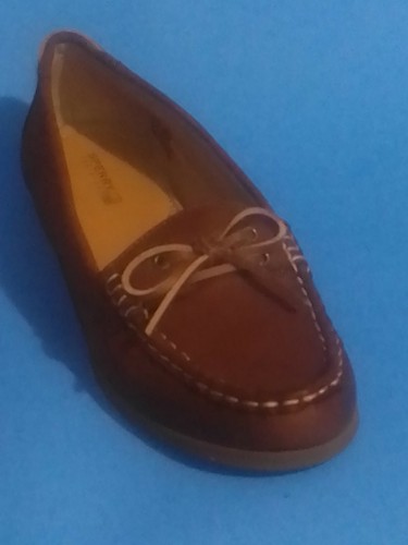 Amputee RIGHT Shoe Only Women # 9 SPERRY TOP SIDER Leather Lanyard Port Tobacco - Picture 4 of 7