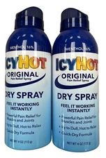 Icy Hot DRY PAIN SPRAY 4oz ( 2 pack ) --