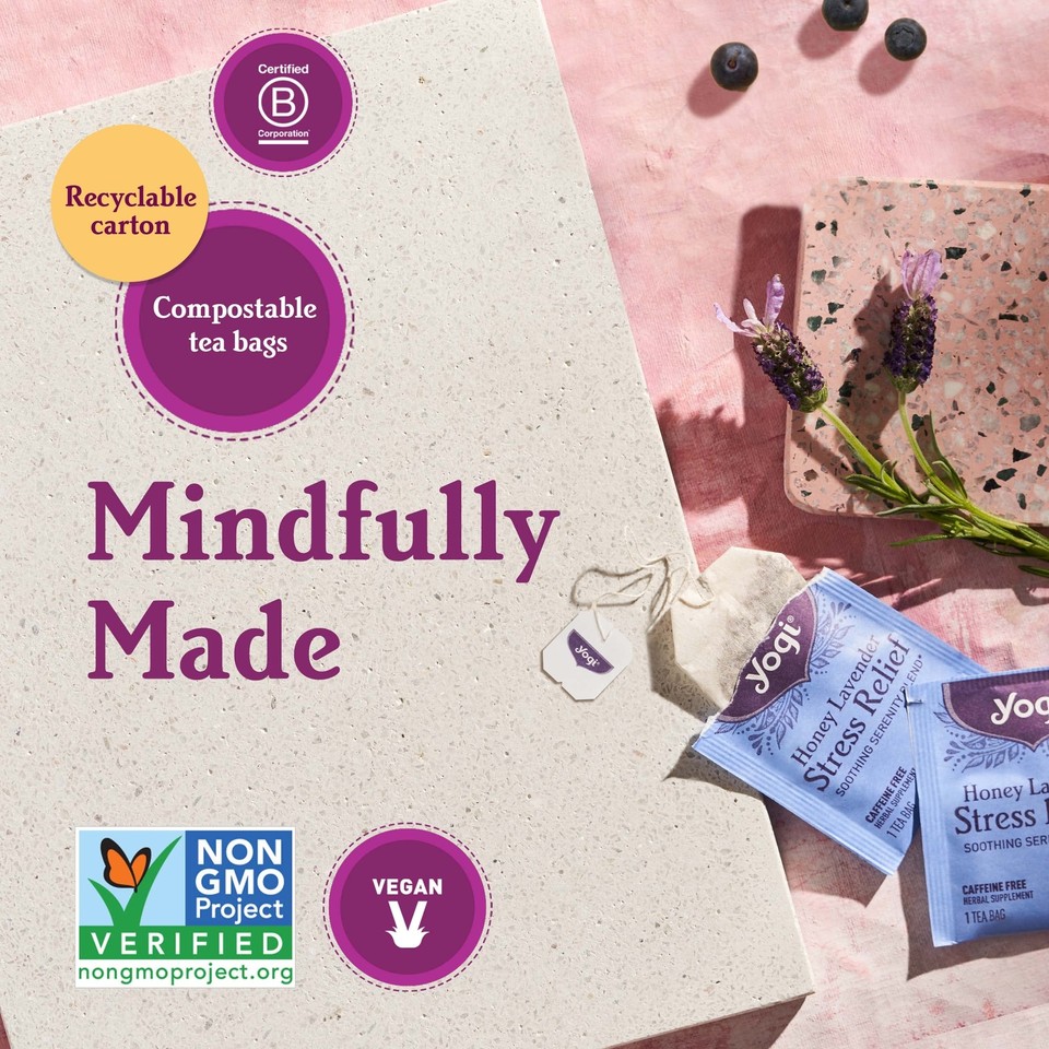 Yogi Tea Stress Relief & Herbal Tea Variety Pack 16 Tea Bags per Pack