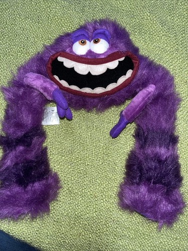 DISNEY STORE PIXAR Plush BENDABLE ART Purple MONSTERS INC UNIVERSITY Stuffed Lg