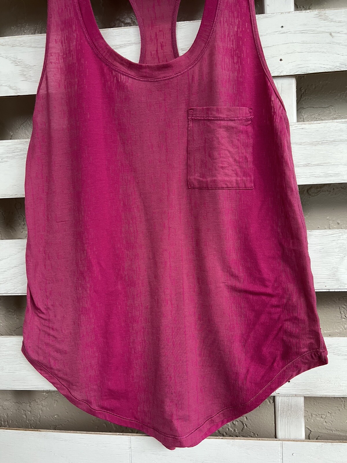 Lululemon Fusia Pink Two toned Pocket Tank Top Si… - image 3