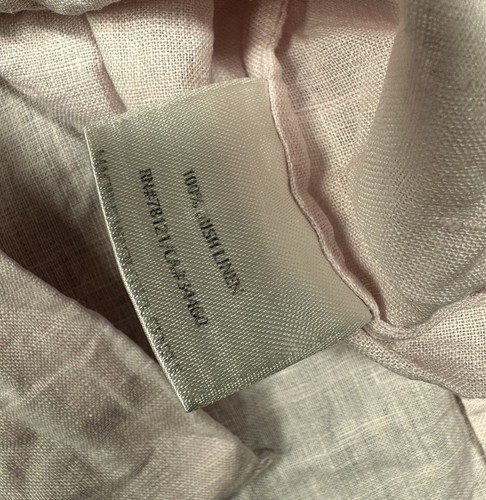 Eileen Fisher Top Blouse Button Front Pink 100% Irish Linen Normcore Medium - Picture 8 of 10